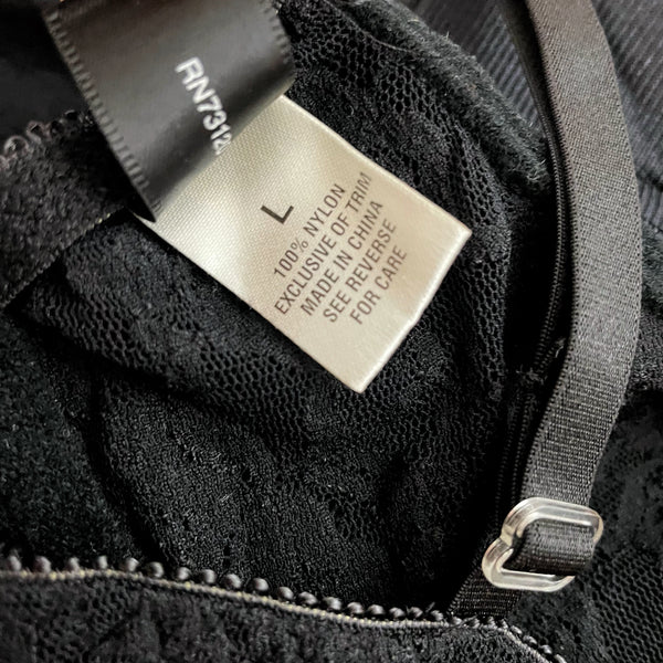 FREDERICK'S BLACK LACE BABYDOLL (M/L)