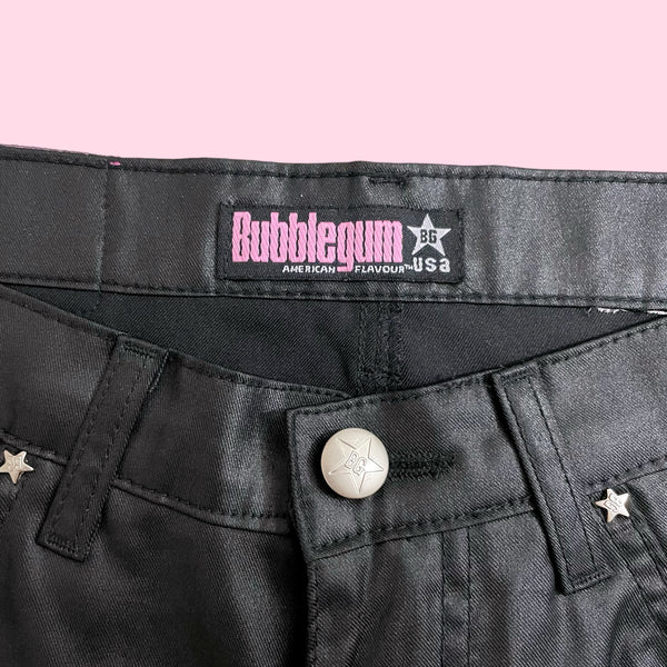 BUBBLEGUM BLACK SHINY PANTS (6)