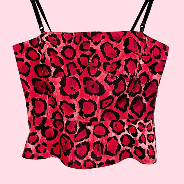 RED LEOPARD TANK TOP (S)