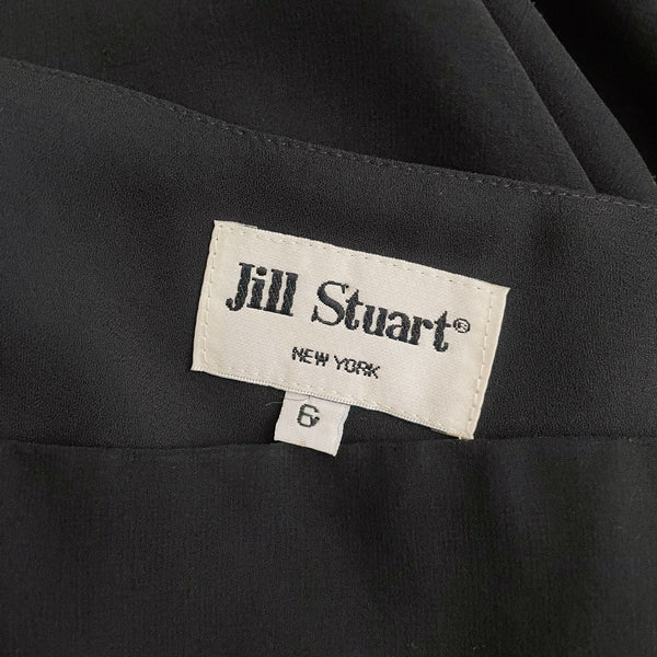 JILL STUART BLACK SILK MINI DRESS W/ SEQUINS TRIM (0/2)