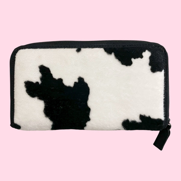 XOXO FUZZY COW WALLET