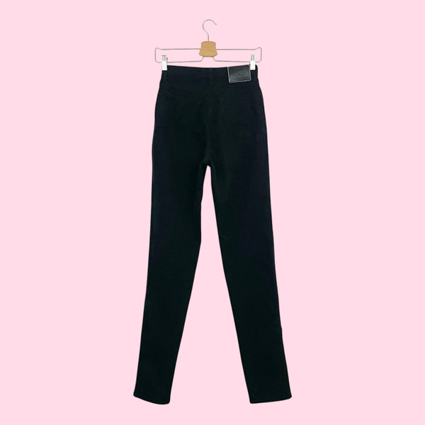 GIANFRANCO FERRE BLACK STRETCH SKINNY PANTS (26)