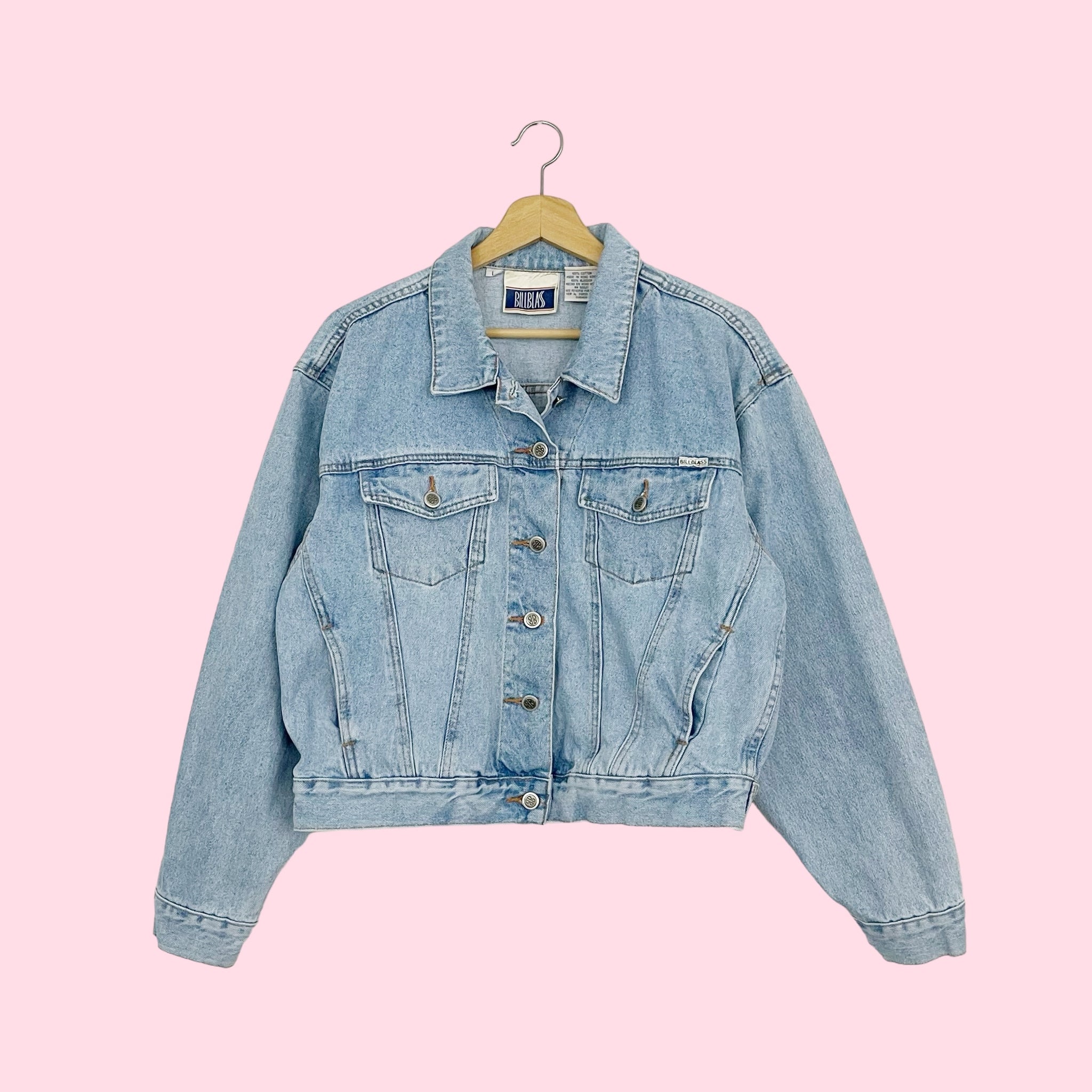 LIGHT WASH DENIM JACKET (L)