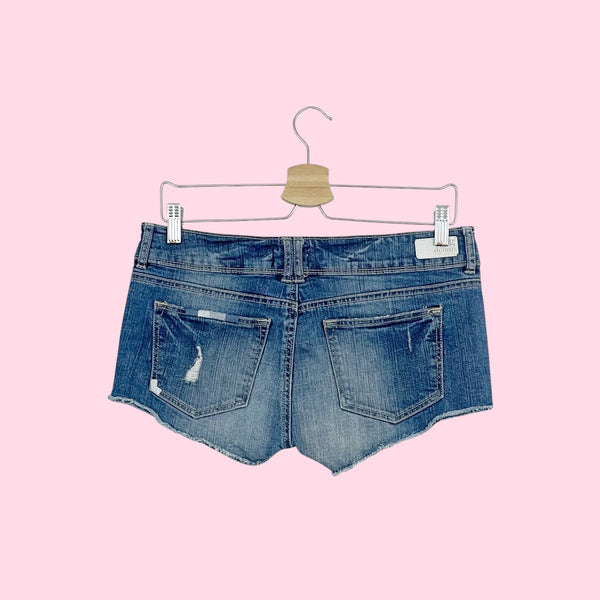 Y2K LOW RISE MICRO MINI SHORTS W/ EMBROIDERY (S)