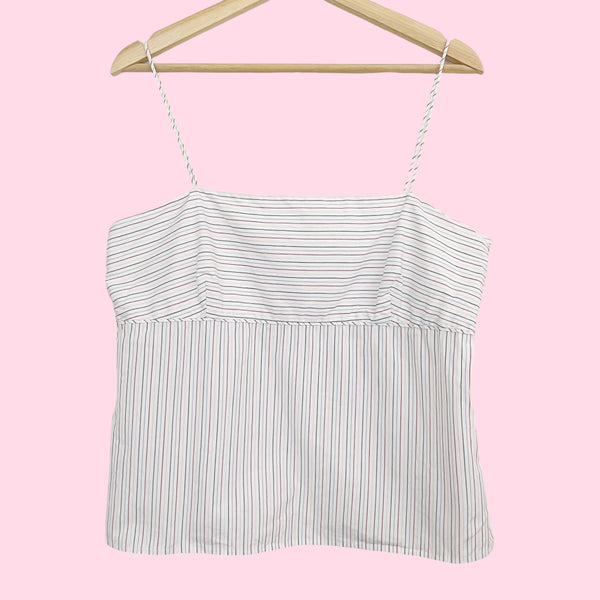 J.Crew Pinstripe Cotton Tank (L)