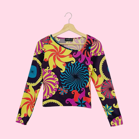 PSYCHEDELIC PRINT TOP (S)