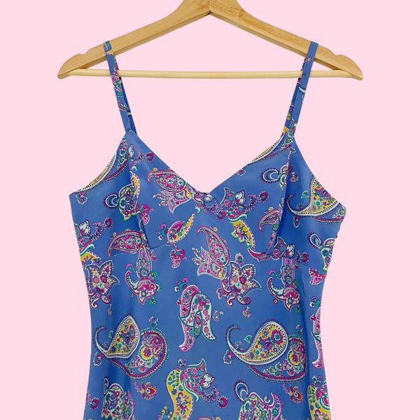 Y2K EXPRESS PURPLE PAISLEY MIDI DRESS (5/6)