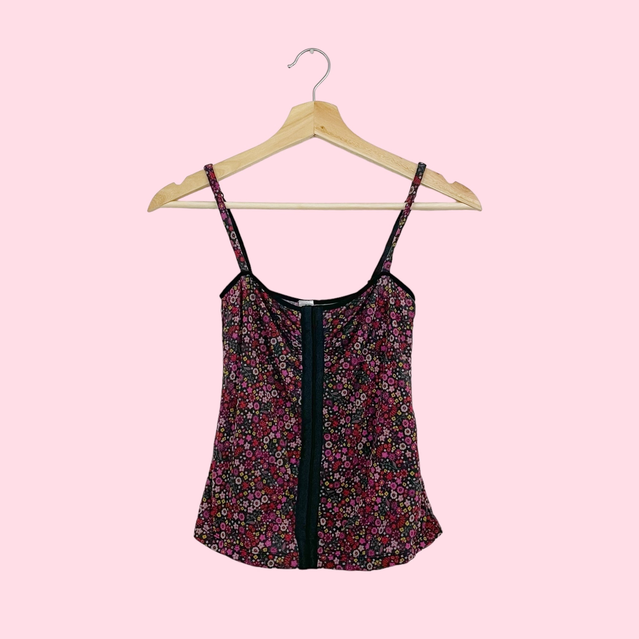 FLORAL MESH TANK TOP (S/M)