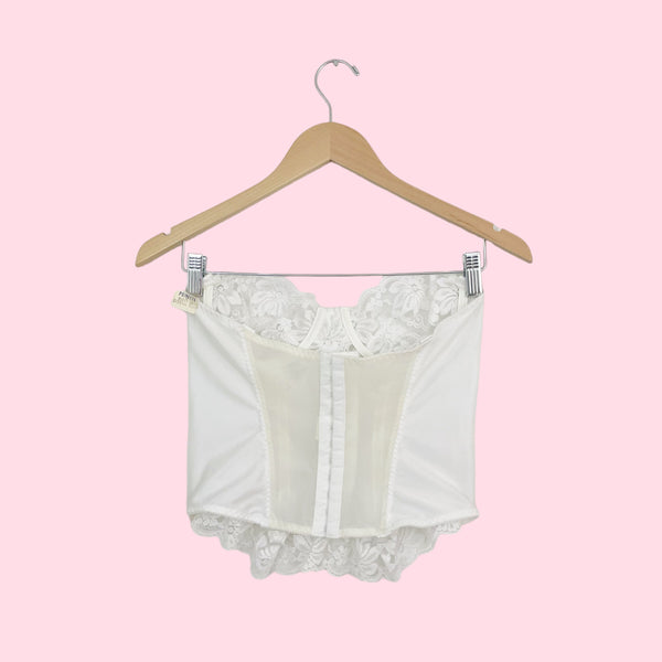 WHITE LACE BUSTIER (36)