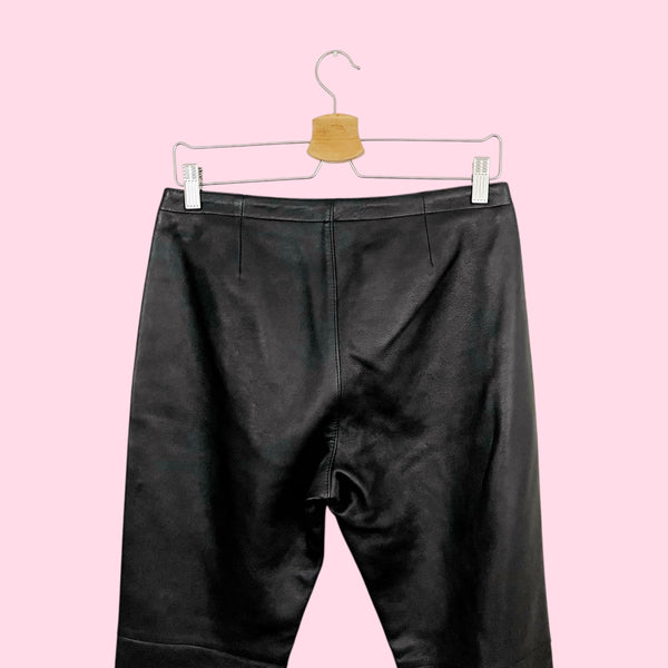 BLACK LEATHER ZIPPER PANTS (6)