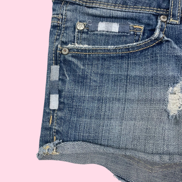 Y2K LOW RISE MICRO MINI SHORTS W/ EMBROIDERY (S)