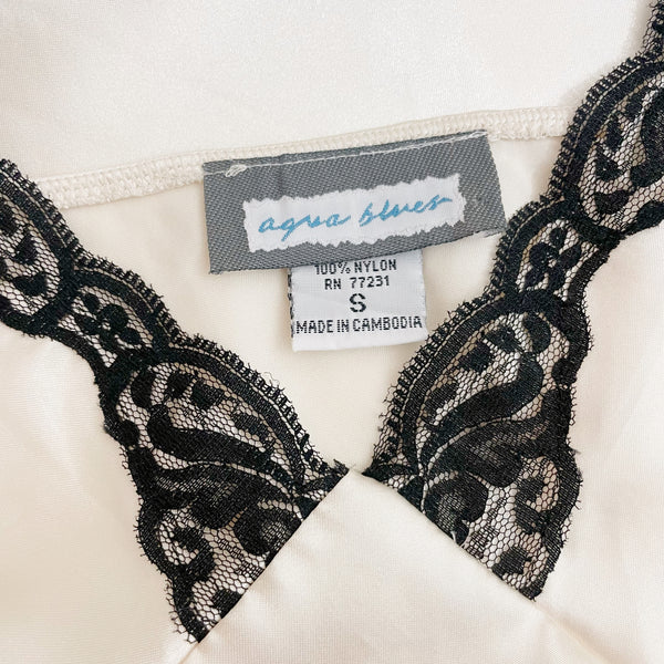 CREAM + BLACK SLIP TANK (S)