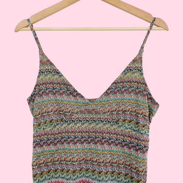 MULTICOLOR KNIT DRESS (M)