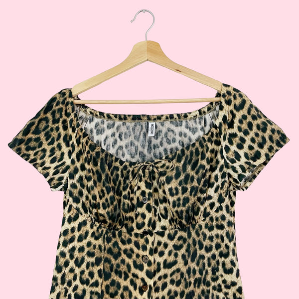 MOSCHINO MARE LEOPARD TOP (M/L)