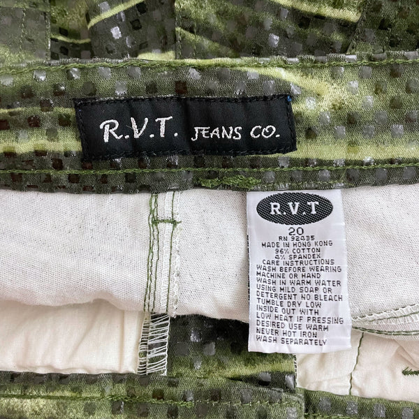 GREEN PSYCHEDELIC BOOTCUT PANTS (18/20)