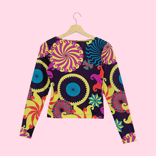PSYCHEDELIC PRINT TOP (S)
