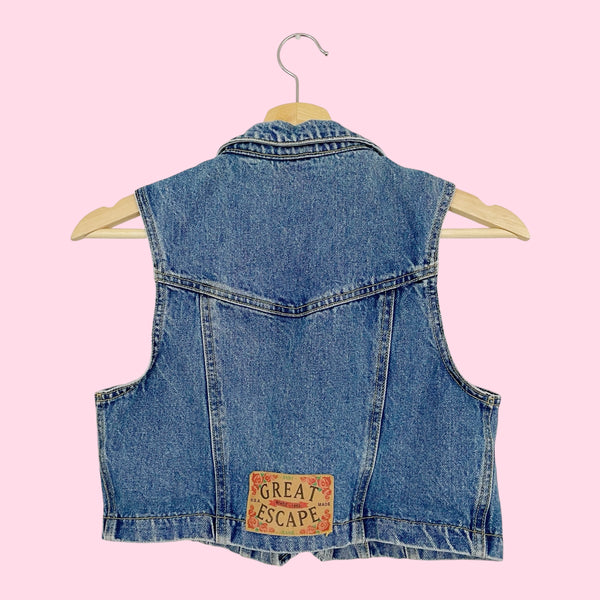 CROPPED DENIM VEST (XS/S)