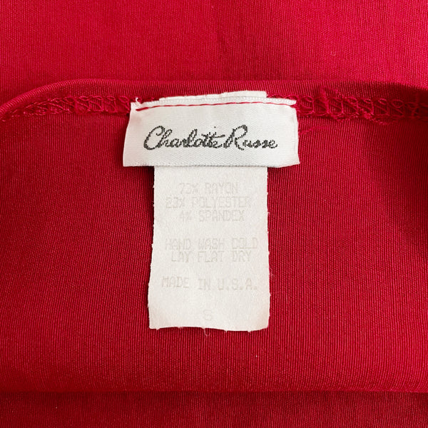 RED LACE UP TUBE TOP (XS)