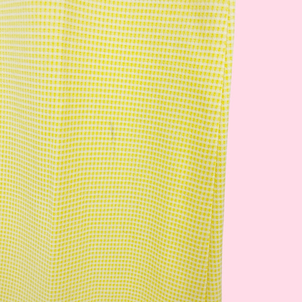 70s LEVI'S FOR GALS YELLOW PLAID BELLBOTTOMS (30)