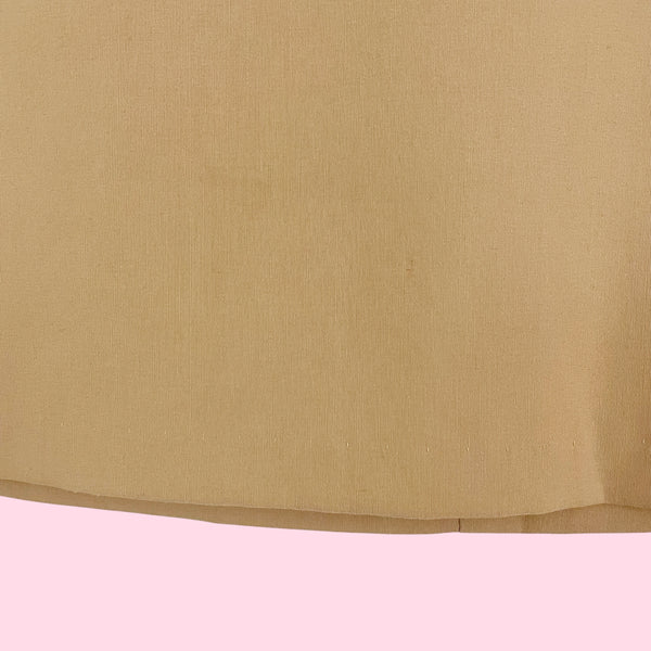 TAN MINI SKIRT W/ SUEDE FRINGE (L)