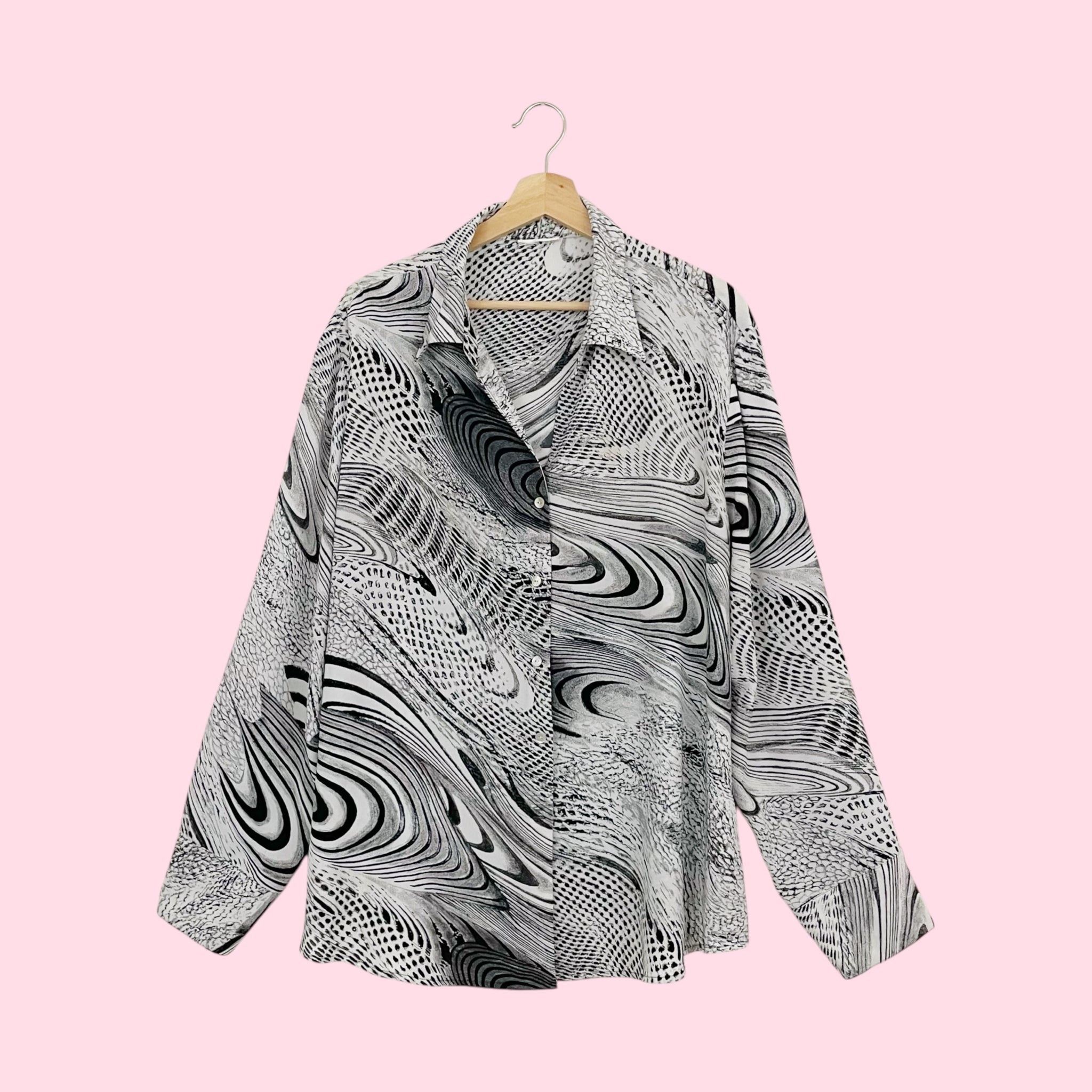 PSYCHEDELIC PRINT OVERSIZED BLOUSE (XXL)