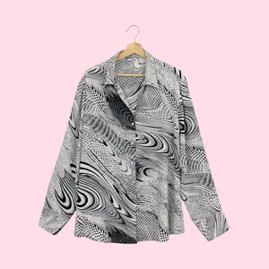 PSYCHEDELIC PRINT OVERSIZED BLOUSE (XXL)