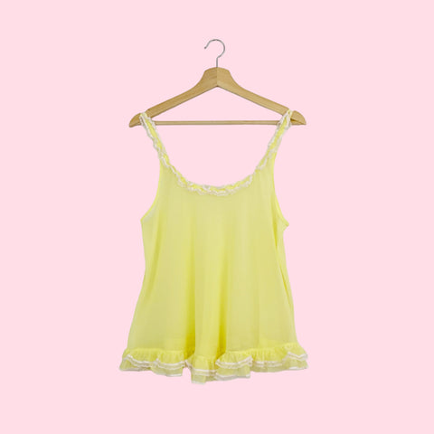 YELLOW NYLON BABYDOLL (M)