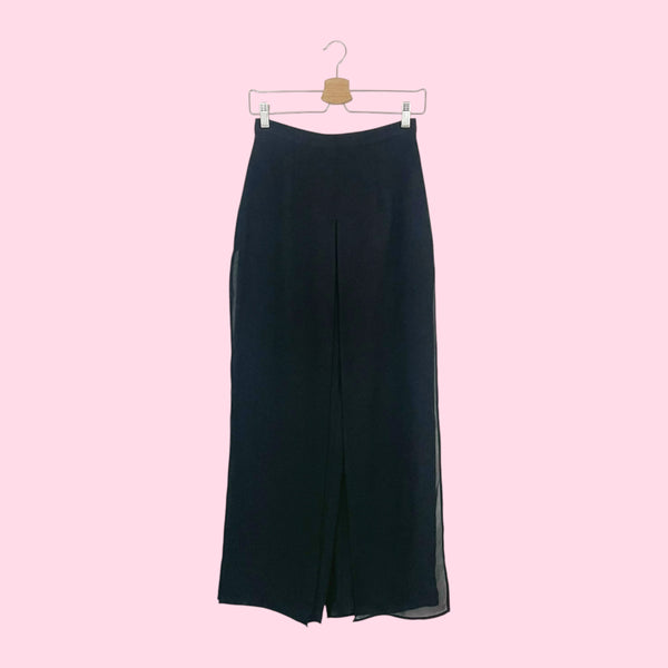 BLACK PANEL PANTS (25/26)
