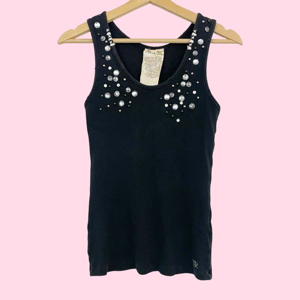 MISS ME STUDDED CROSS TANK (M)