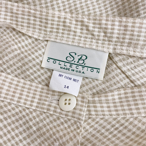BEIGE PLAID BUTTON UP MINI SKIRT (31)