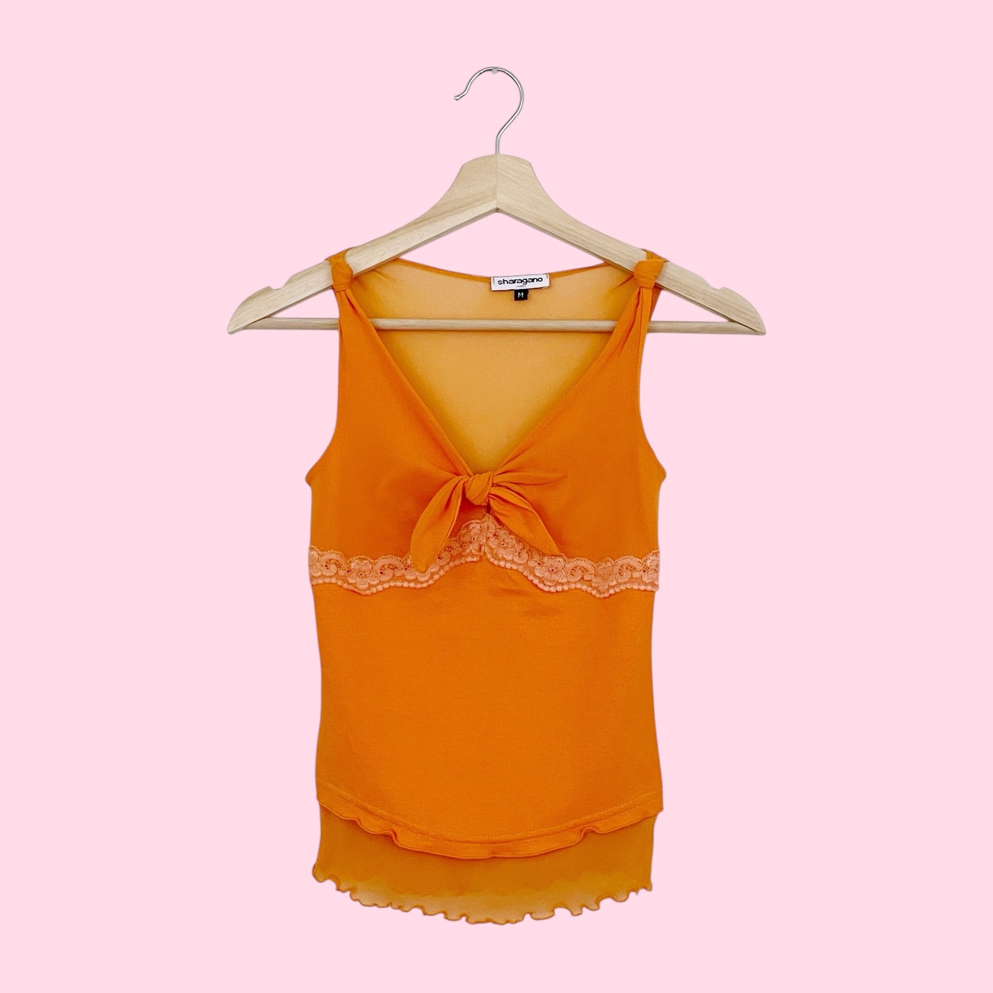 ORANGE MESH TANK TOP (XS)