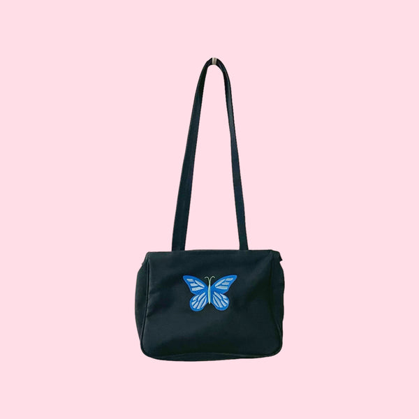 EMBROIDERED BUTTERFLY PURSE