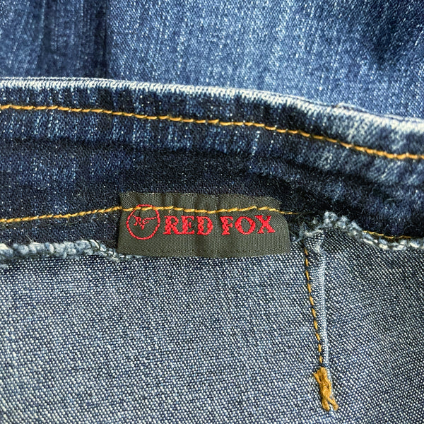 LOW RISE FLARE JEANS W/ SUEDE LACE (S)