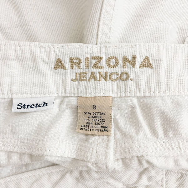 WHITE LOW RISE SHORTS (S/M)