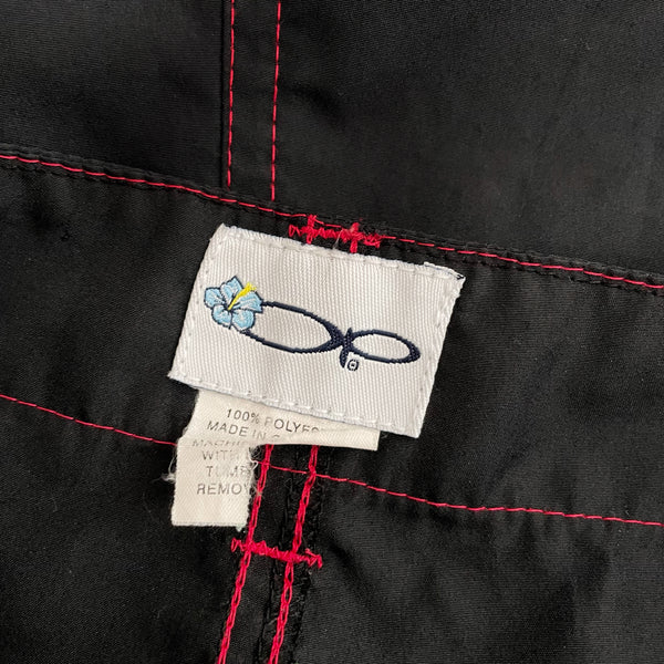 Y2K Op Embroidered Nylon Pants (M)