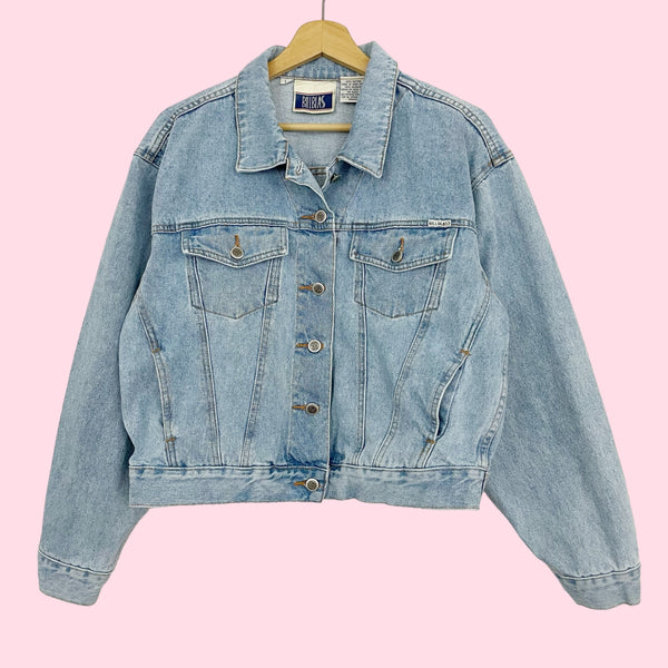 LIGHT WASH DENIM JACKET (L)