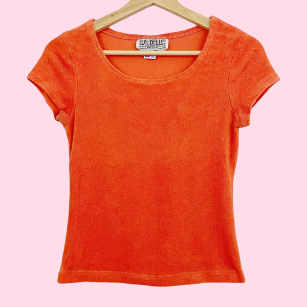 Orange Terry Cloth Tee (S)