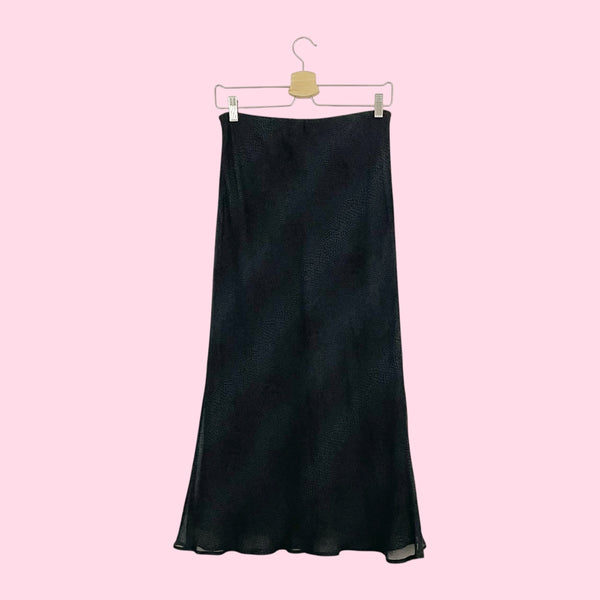 GRAY REPTILE PRINT MAXI SKIRT (4)