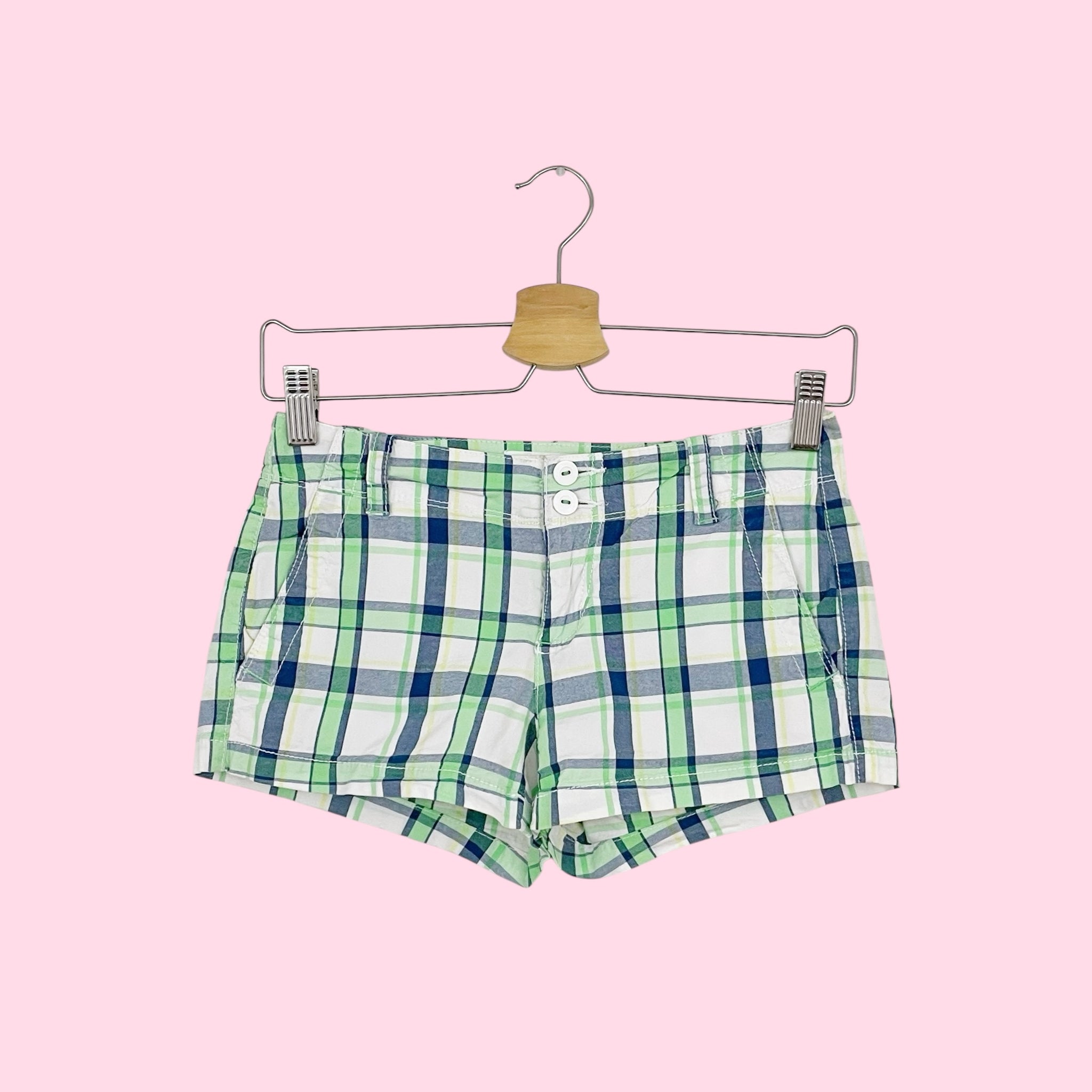 Y2K PLAID MICRO MINI SHORTS (00)