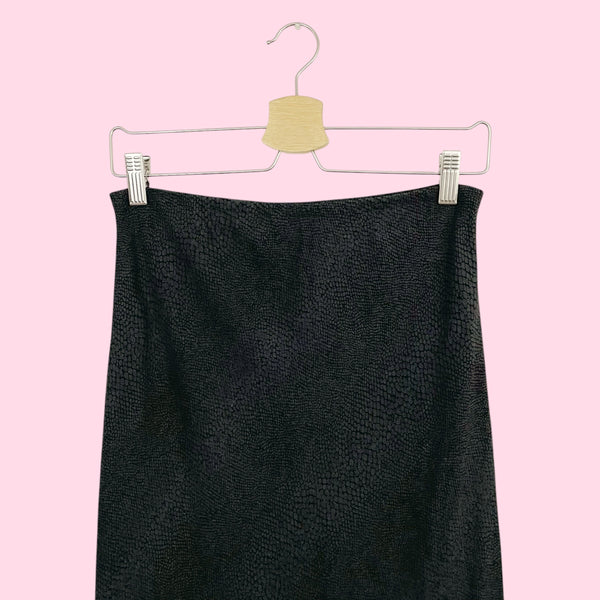 GRAY REPTILE PRINT MAXI SKIRT (4)
