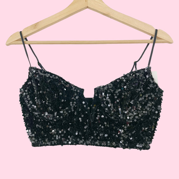 ANTHROPOLOGIE EVE SEQUIN BRALETTE (S)
