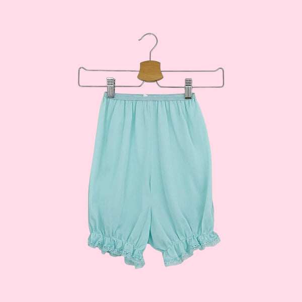 60S AQUA NYLON BLOOMERS (XS)