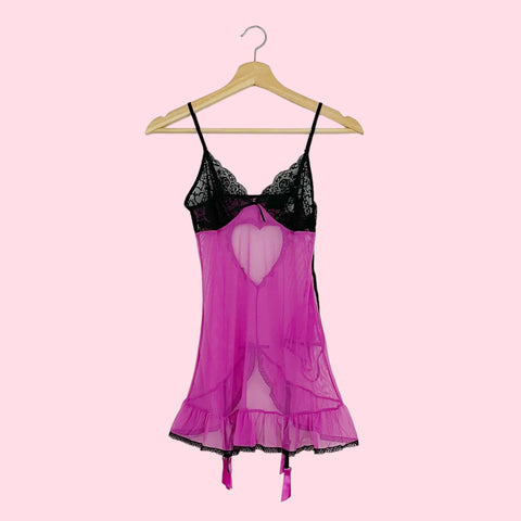 FREDERICK'S HEART CUT OUT BABYDOLL (S)