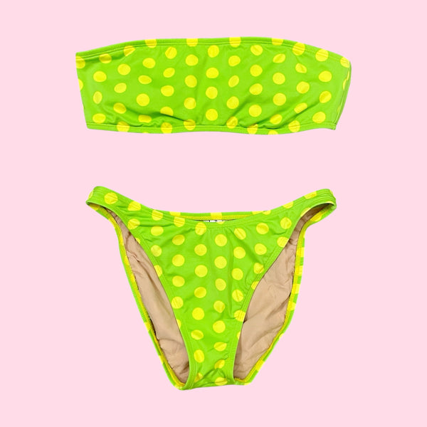 RAMPAGE NEON POLKA DOT BIKINI (L)