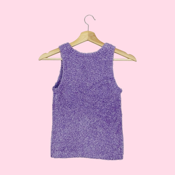LAVENDER METALLIC KNIT TANK TOP (XS/S)