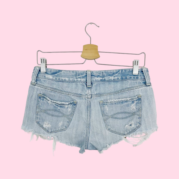 ABERCROMBIE DENIM MICRO MINI SHORTS (2)