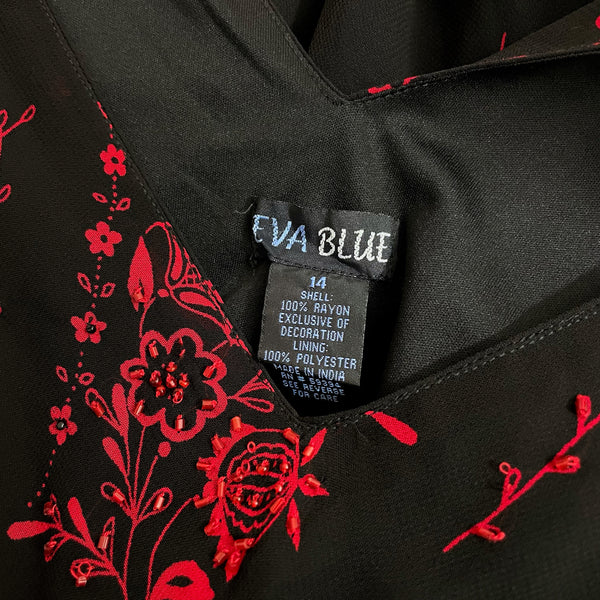 BLACK + RED BEADED MAXI DRESS (14)