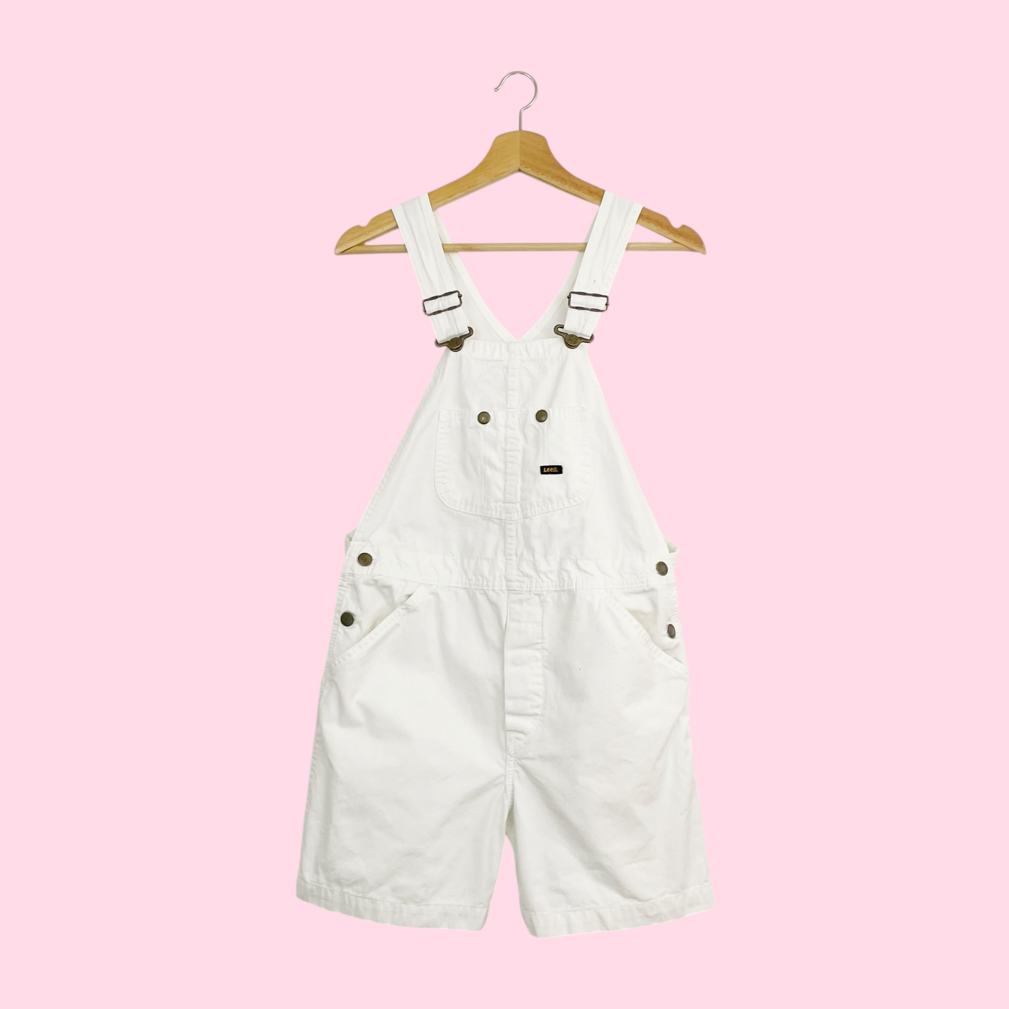 VINTAGE LEE WHITE OVERALLS (S/M)
