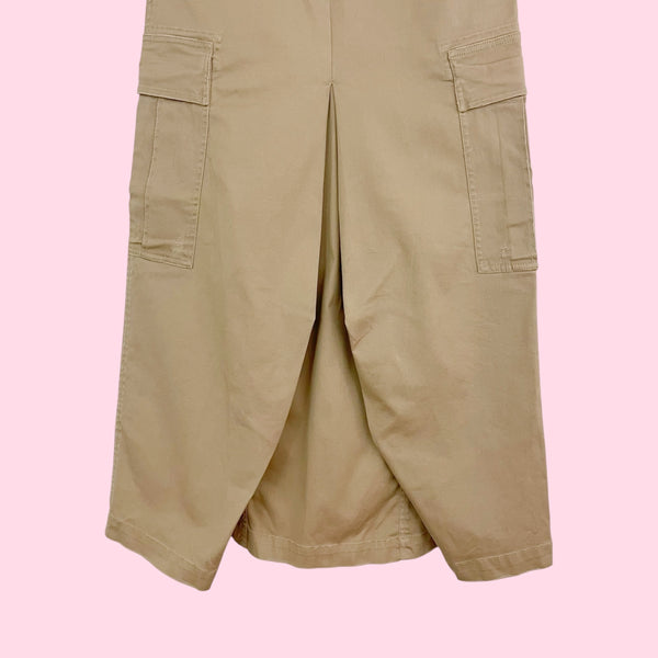 DKNY TAN CARGO MAXI SKIRT (S)