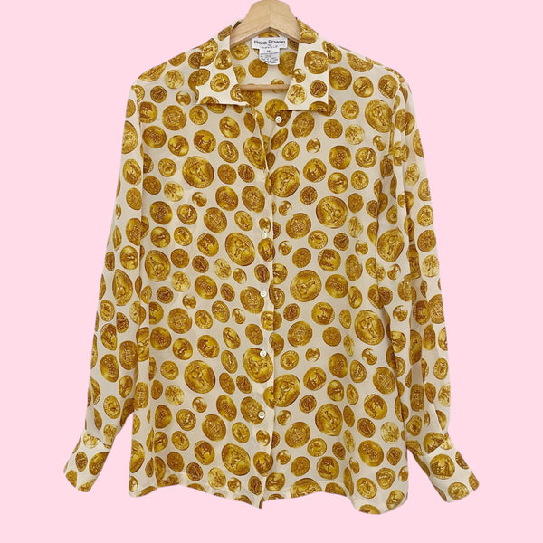 GOLD COIN SILK BLOUSE (10)